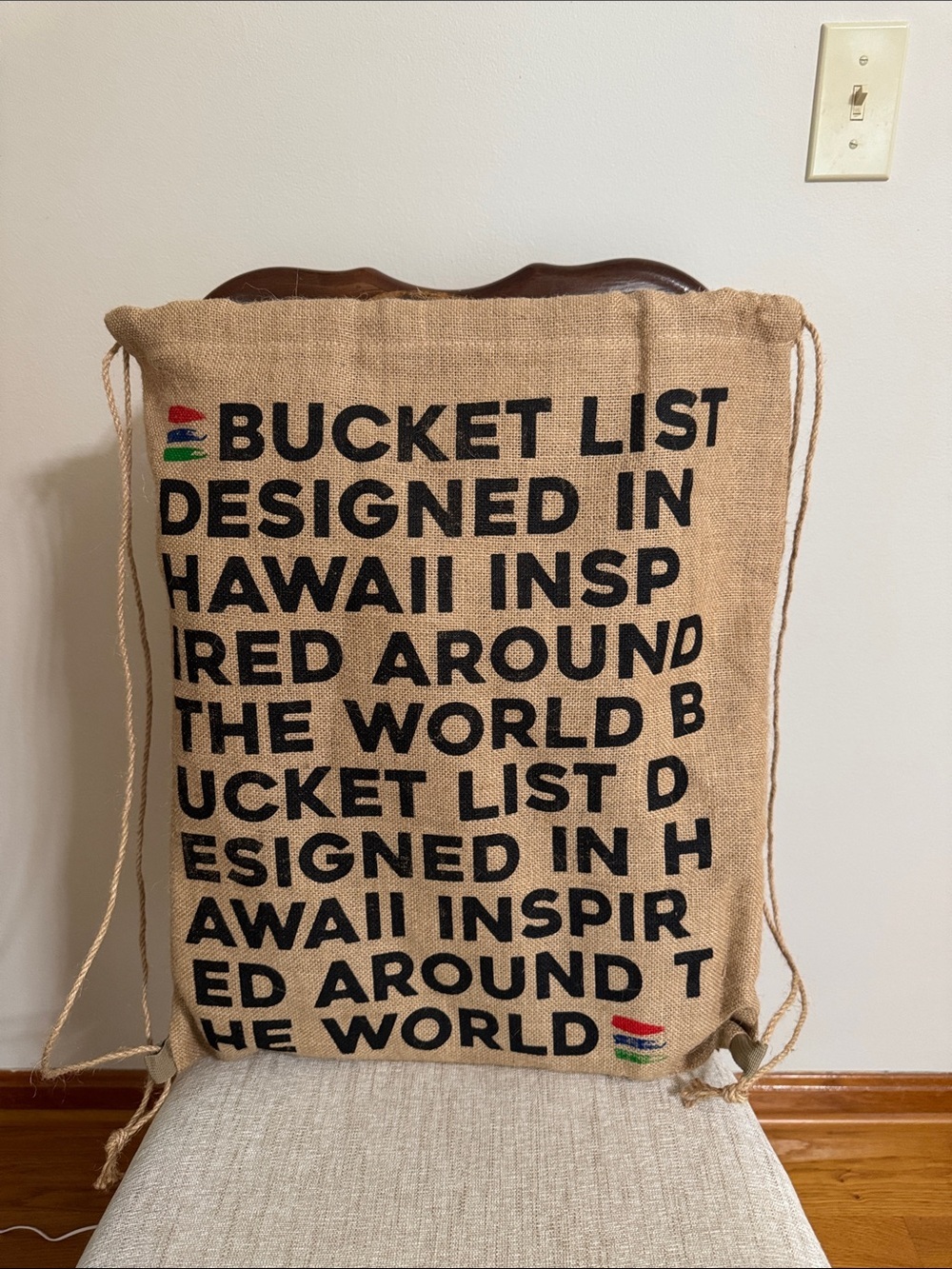 Bucket List Family Canvas Backpack with Buckle Straps, travel blanket - Picture 8 of 8